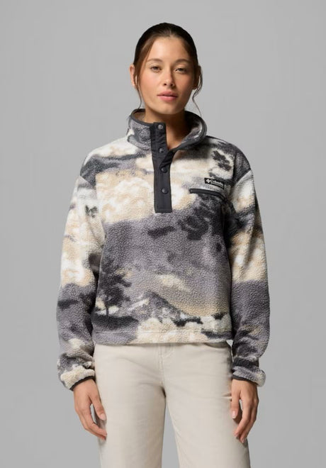 Helvetia II Printed Cropped Half Snap shark-dreaming Vorderansicht