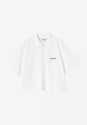 W' Carhartt Script Polo white-black Vorderansicht