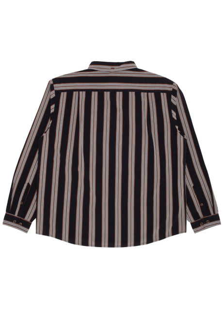 Long Sleeve Button Down black stripe Rueckenansicht
