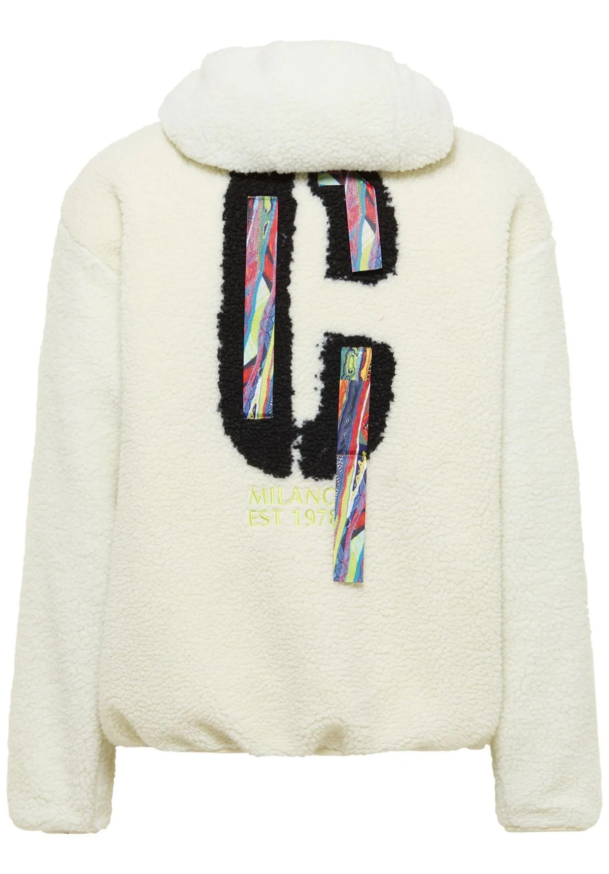 Teddy Oversize Fit offwhite Rueckenansicht