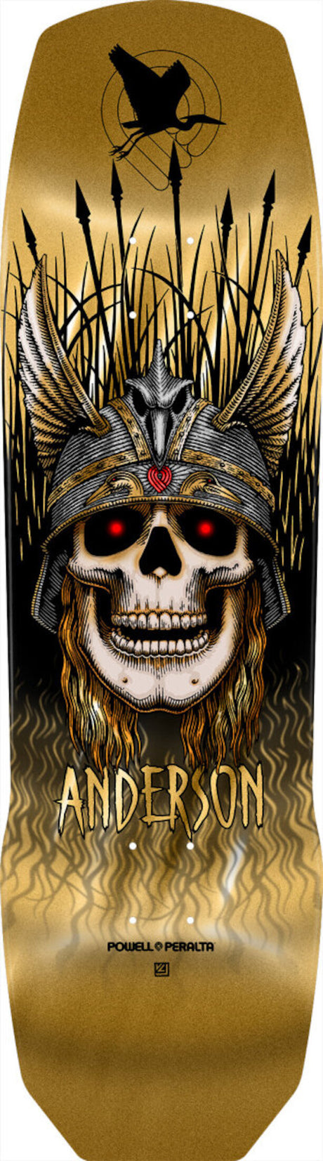 Andy Anderson Heron Skull gold-foil Vorderansicht