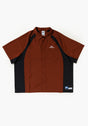 DF Bowler2 Wvn Ss Top cinnamon-black-white Vorderansicht