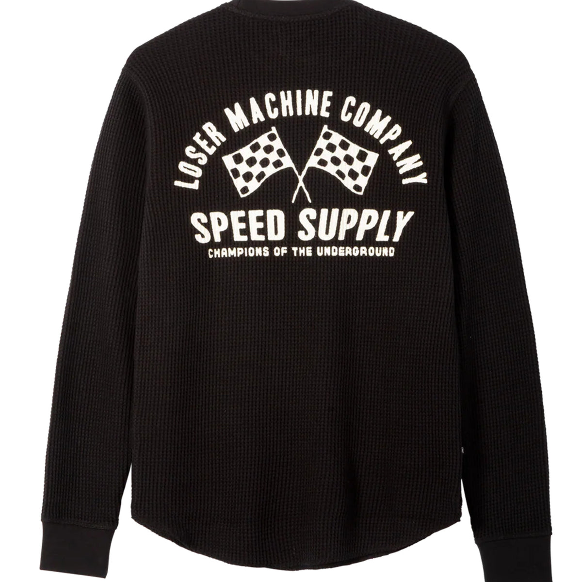 Throwback Thermal Loser-Machine Longsleeve in black for men – TITUS