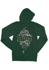 Golden Dragon Hood bottlegreen Vorderansicht