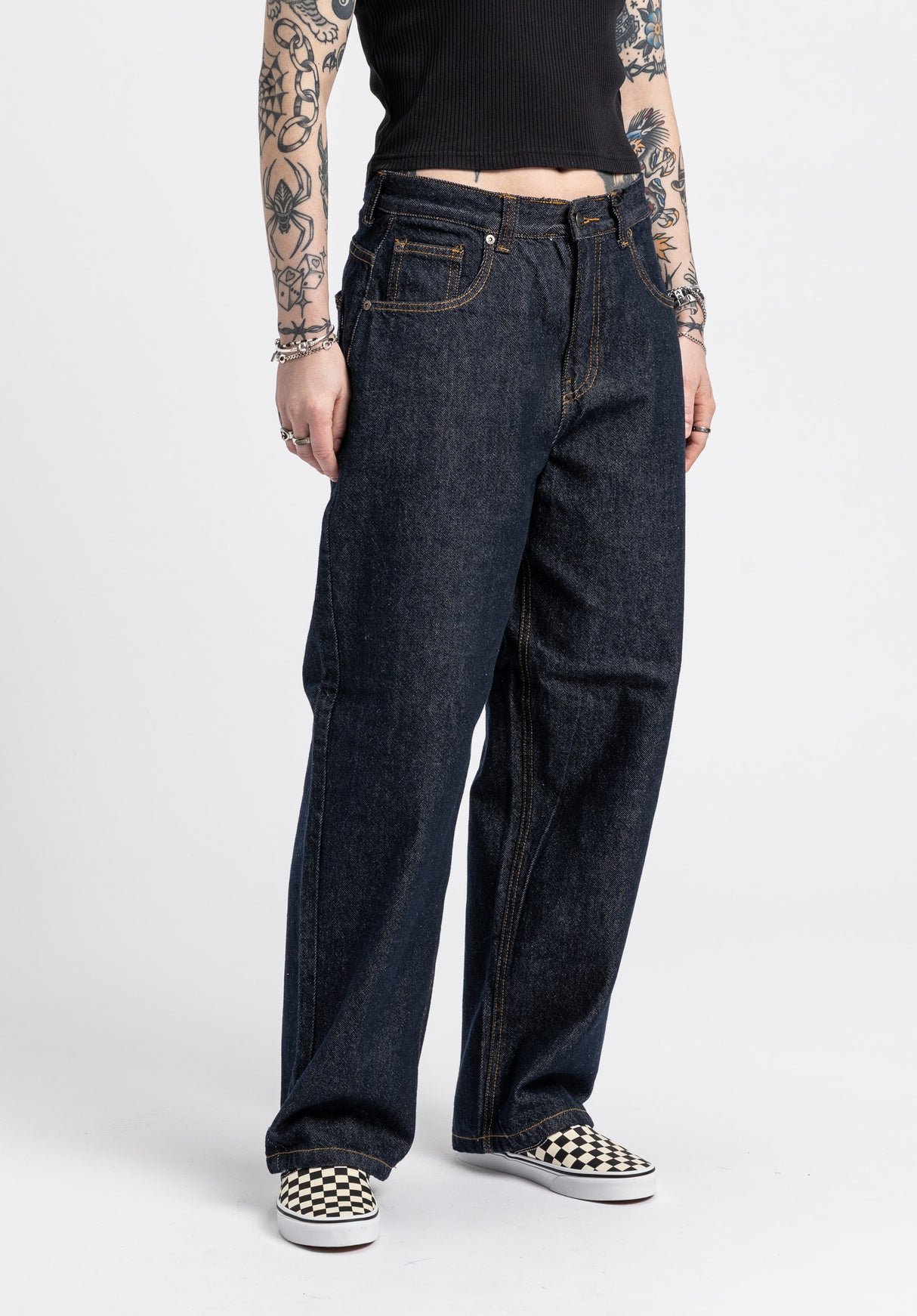 Alby-Baggy blue-rinsed Rueckenansicht