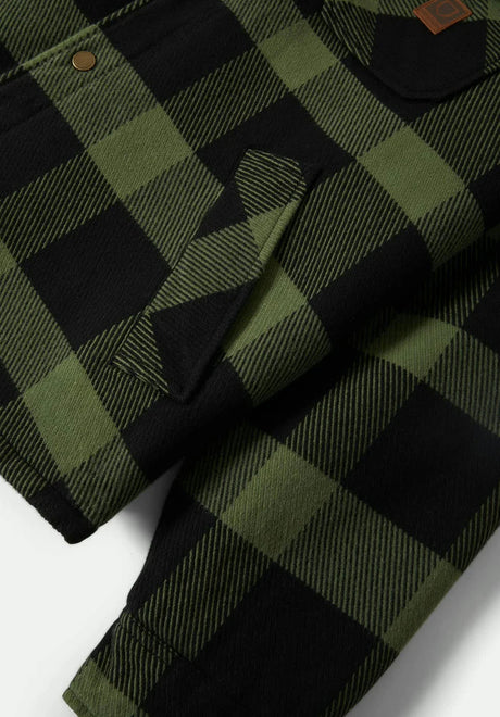 Durham Lined black-wildgreenflannel Closeup1