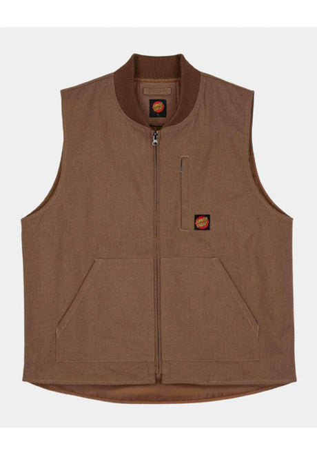Classic Label Vest taupe Vorderansicht