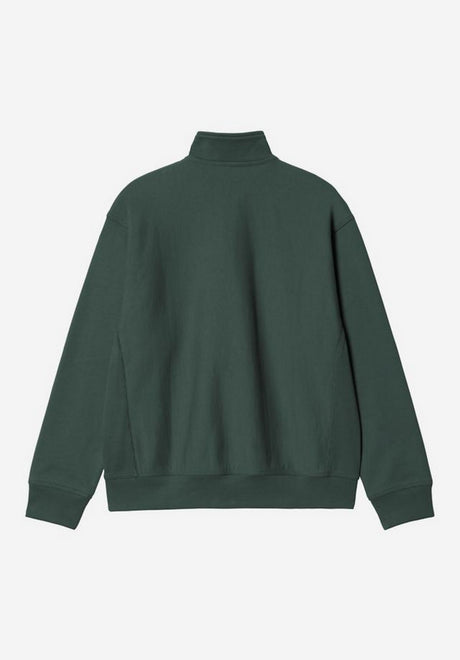 Half Zip American Script kalegreen Rueckenansicht