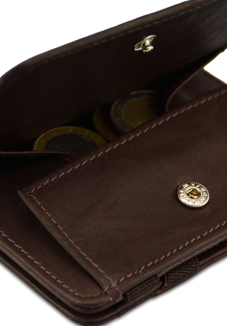 Magic Coin Wallet RFID brown Rueckenansicht