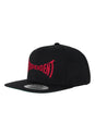 Span Embroidered 6-Panel Structured Snapback black-darkred Vorderansicht