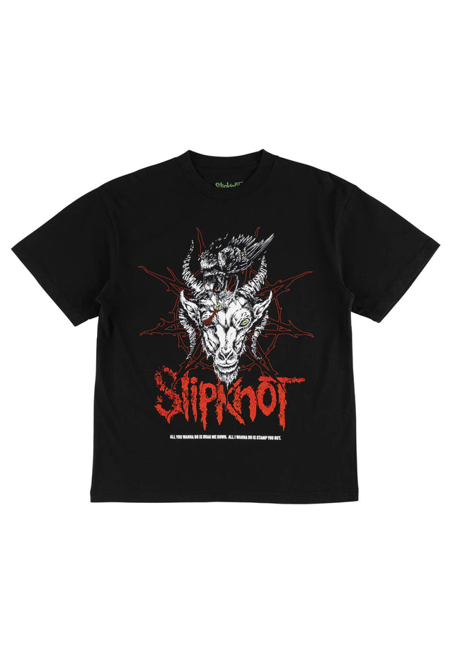 x Slipknot Spit It Out Boxy Garment-Dyed black Vorderansicht