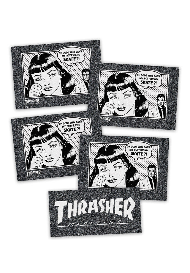 Thrasher Boyfriend Grip Strips 5-Bag black Vorderansicht