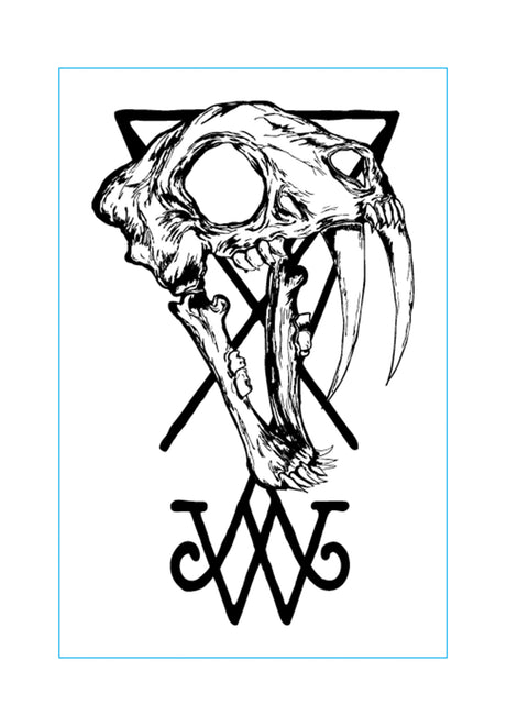 Saberskull High-Density Sticker white/high-density black Vorderansicht