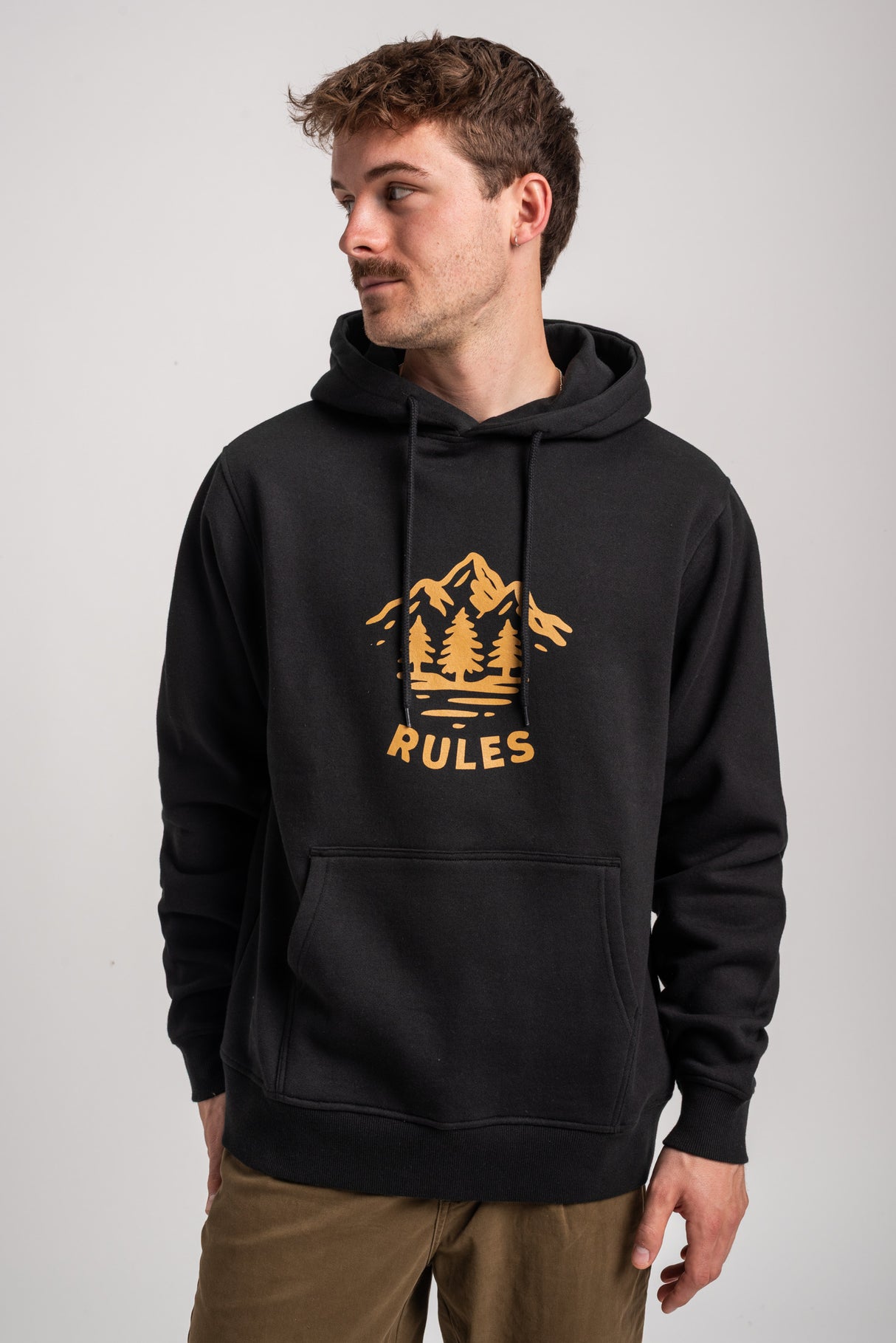 Rules Pine Trees Hoodie black – Front view