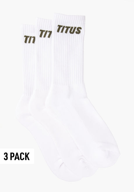 Named 3 Pack white-darkolive Vorderansicht