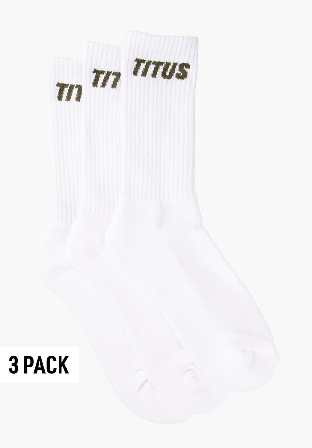 Named 3 Pack white-darkolive Vorderansicht