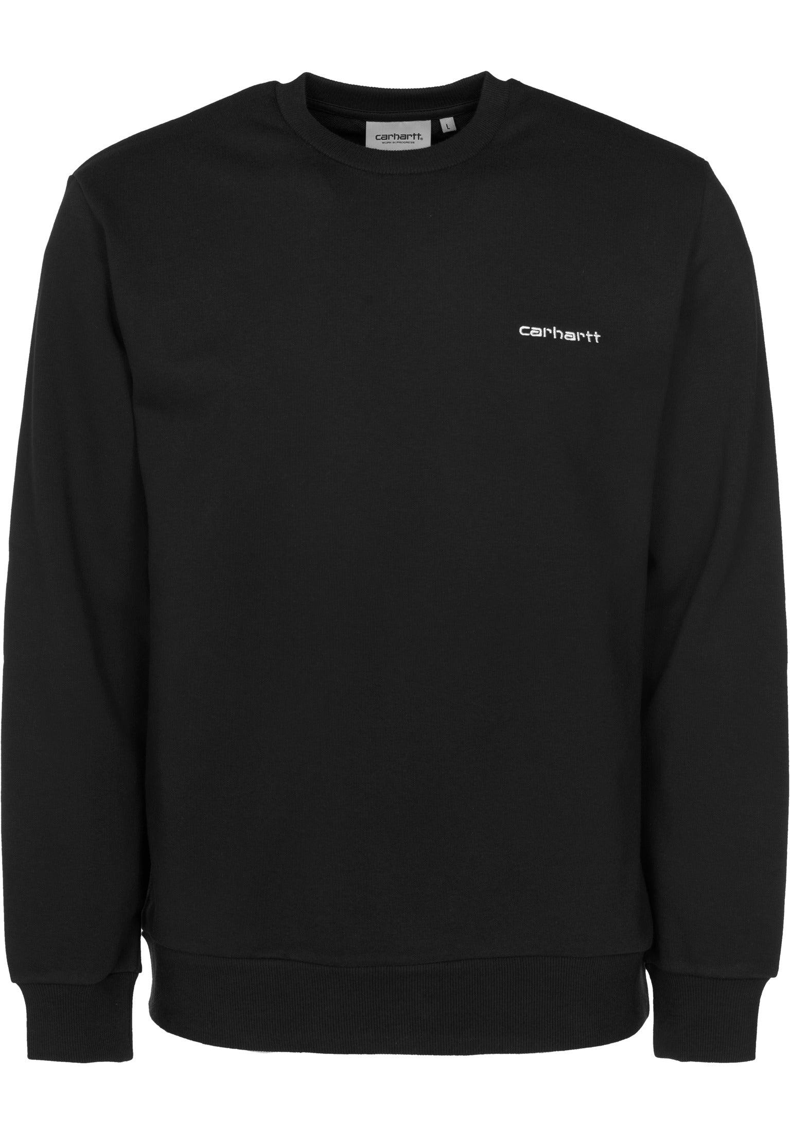 トップス CARHARTT WIP SCRIPT EMBROIDERY CREWSWEAT Script Embroidery Carhartt WIP Sweatshirt in black-white for men