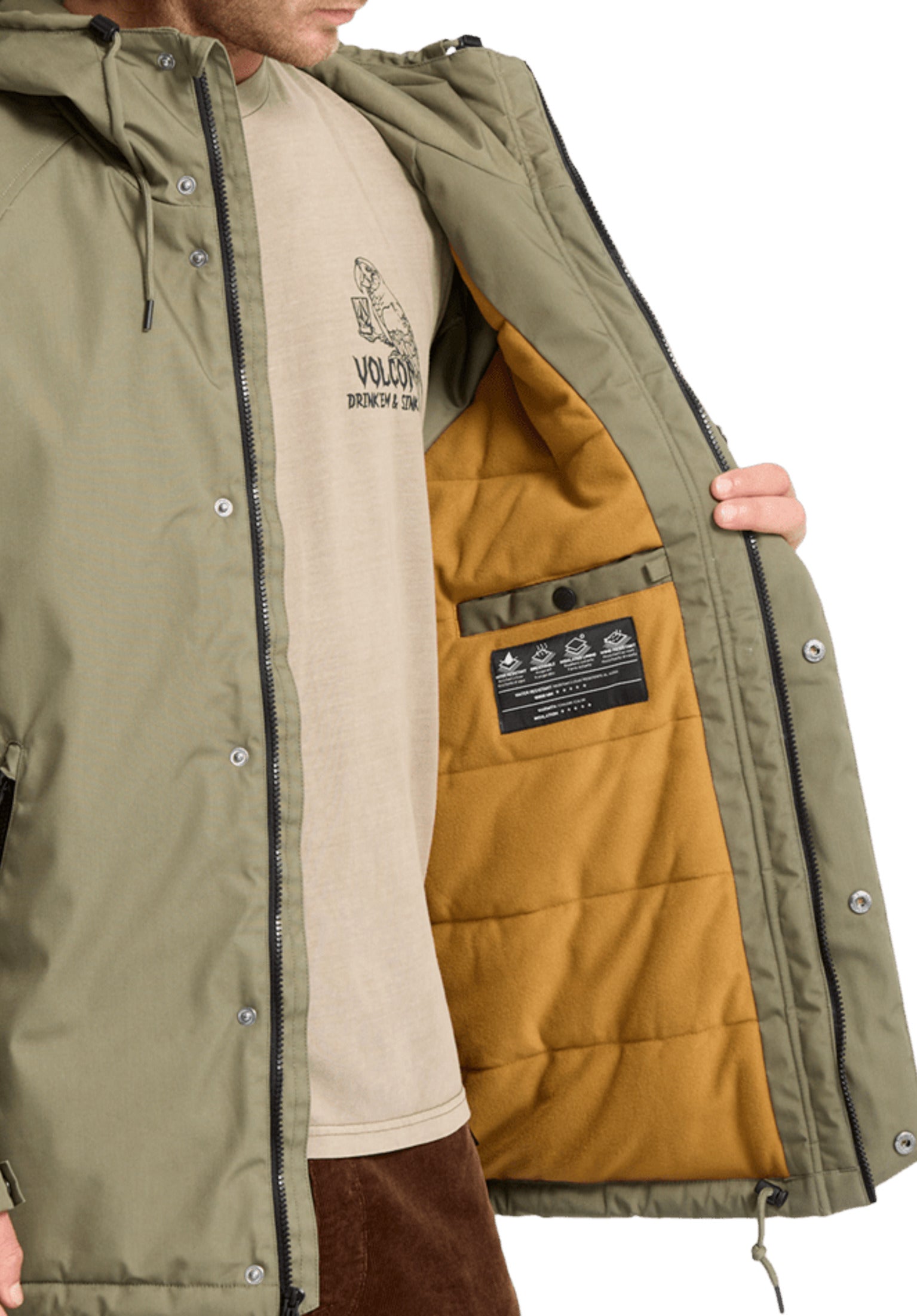 Stoke Stone II 10K Volcom Winter Jackets in wintermoss for men – TITUS