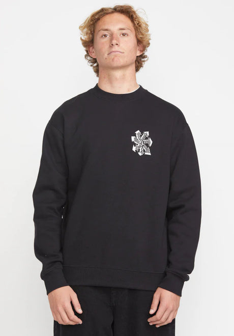 Volcom Watanite Crew Sweatshirt black – Achteraanzicht