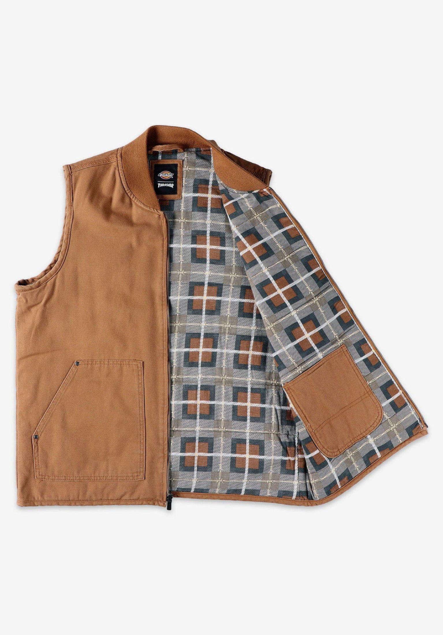 x Thrasher Dickies Vest in brownduck for men – TITUS