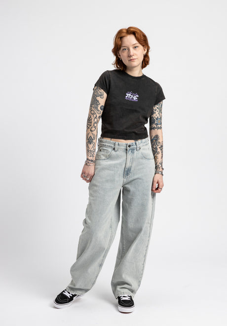 TITUS Flame Babytee blackfaded Closeup1