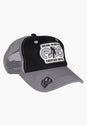 Passport Packers Trucker Strapback black-steel Vorderansicht