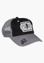 Passport Packers Trucker Strapback black-steel Vorderansicht