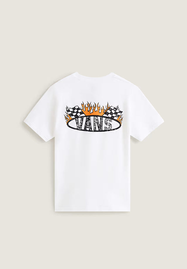 Racing Flames Kids white Vorderansicht