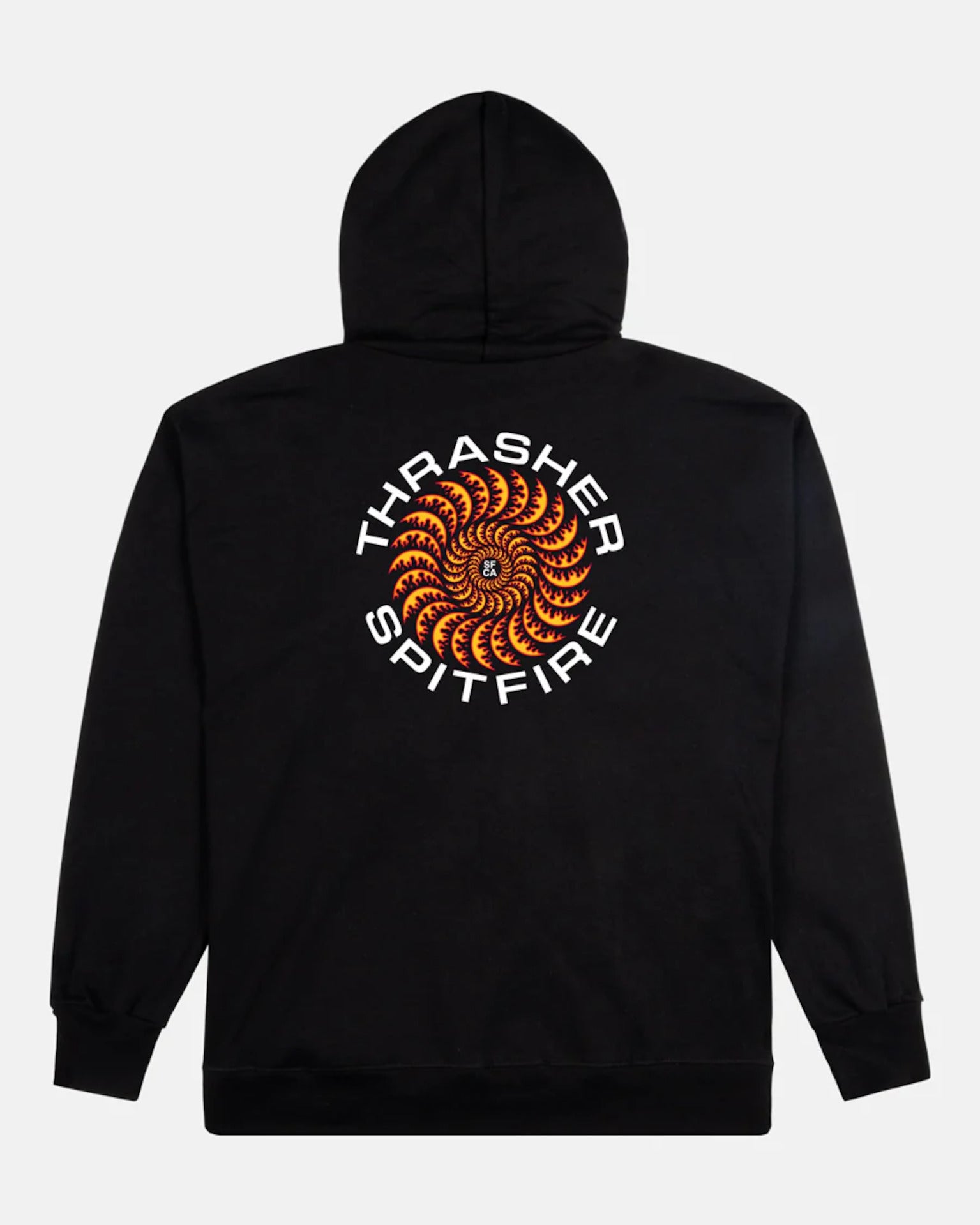 x Spitfire - Classic Swirl Thrasher Hoodie in black for men – TITUS