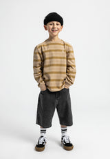 Icon Stripes Kids ocker-striped Closeup1