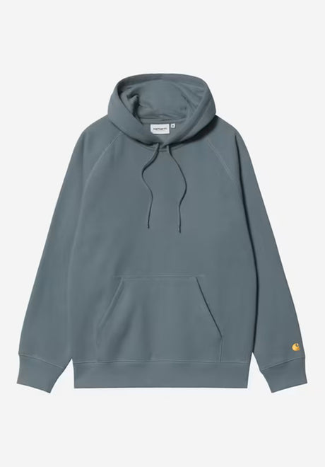 Carhartt WIP Hooded Chase Sweat à capuche cozyblue-gold – Vue de face