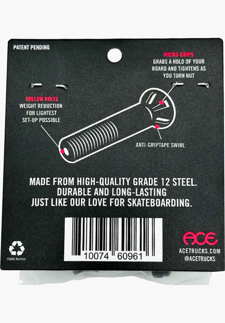 Allen 1 1/4 AF1 Hollow Bolts with Grippers black Rueckenansicht