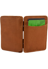 Magic Coin Wallet RFID cognac Seitenansicht