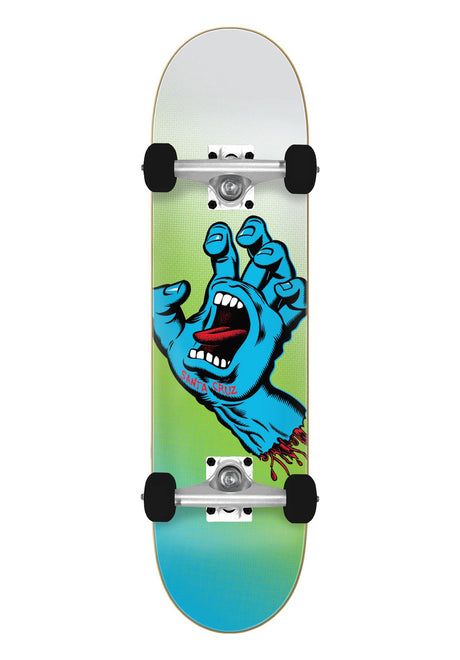 Screaming Hand Color Fade Full white-green-blue Vorderansicht