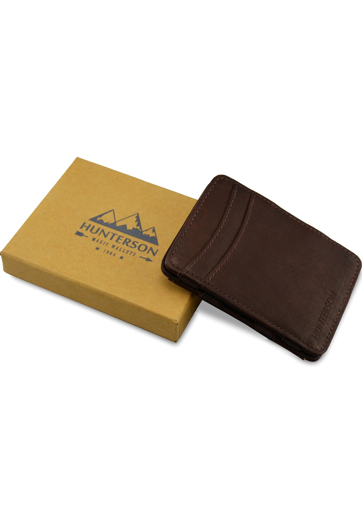 Magic Coin Wallet RFID brown Seitenansicht