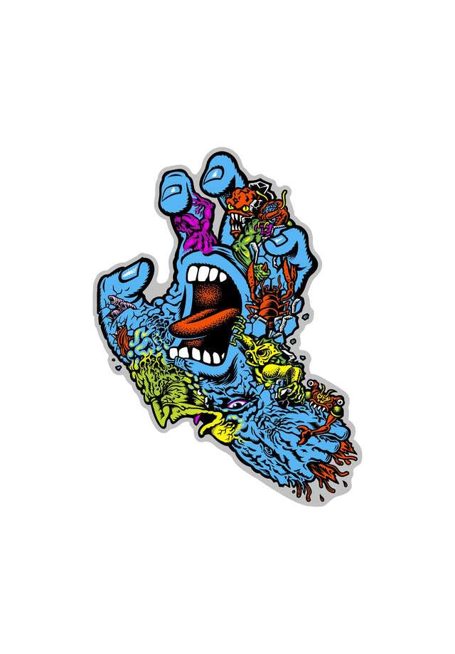 Roskopp Screaming Five Vinyl Sticker white Vorderansicht