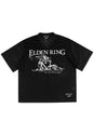 x Eldenring Tarnished Mesh Football Jersey black Vorderansicht