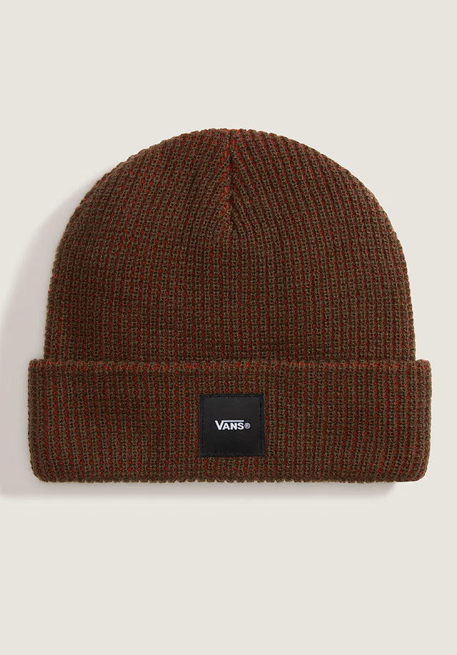 Waffle Cuff Beanie burntorange Vorderansicht