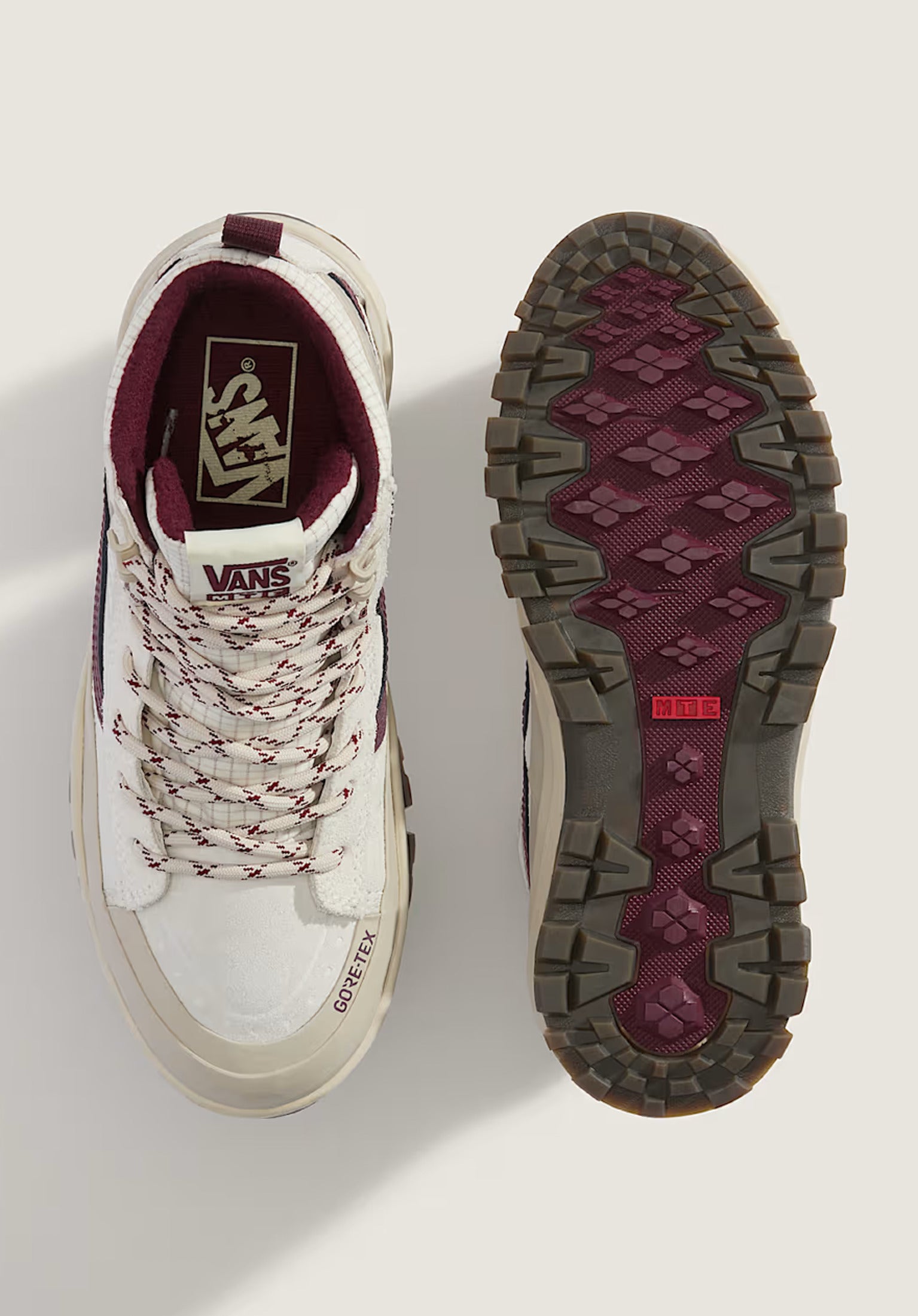 MTE Sk8-Hi Gore-Tex Insulated Vans Womens Shoes in egret for women