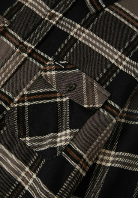 Bowery Flannel black-charcoal-pinecone Closeup1