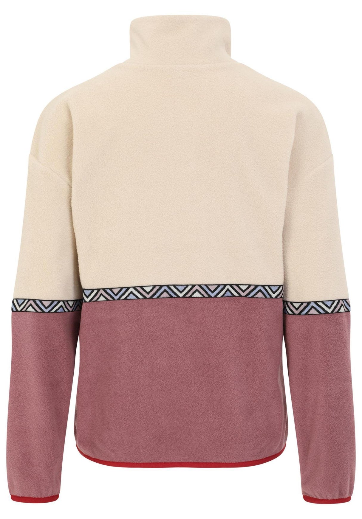 Holina Fleece Troyer plum Rueckenansicht