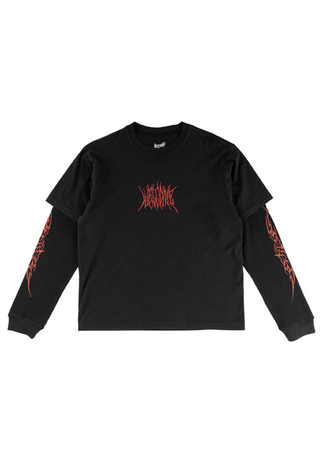 Caste Layered Knit black-red Vorderansicht