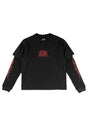 Caste Layered Knit black-red Vorderansicht