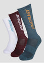 Strip 3er Pack darkcherry-white-navy Vorderansicht