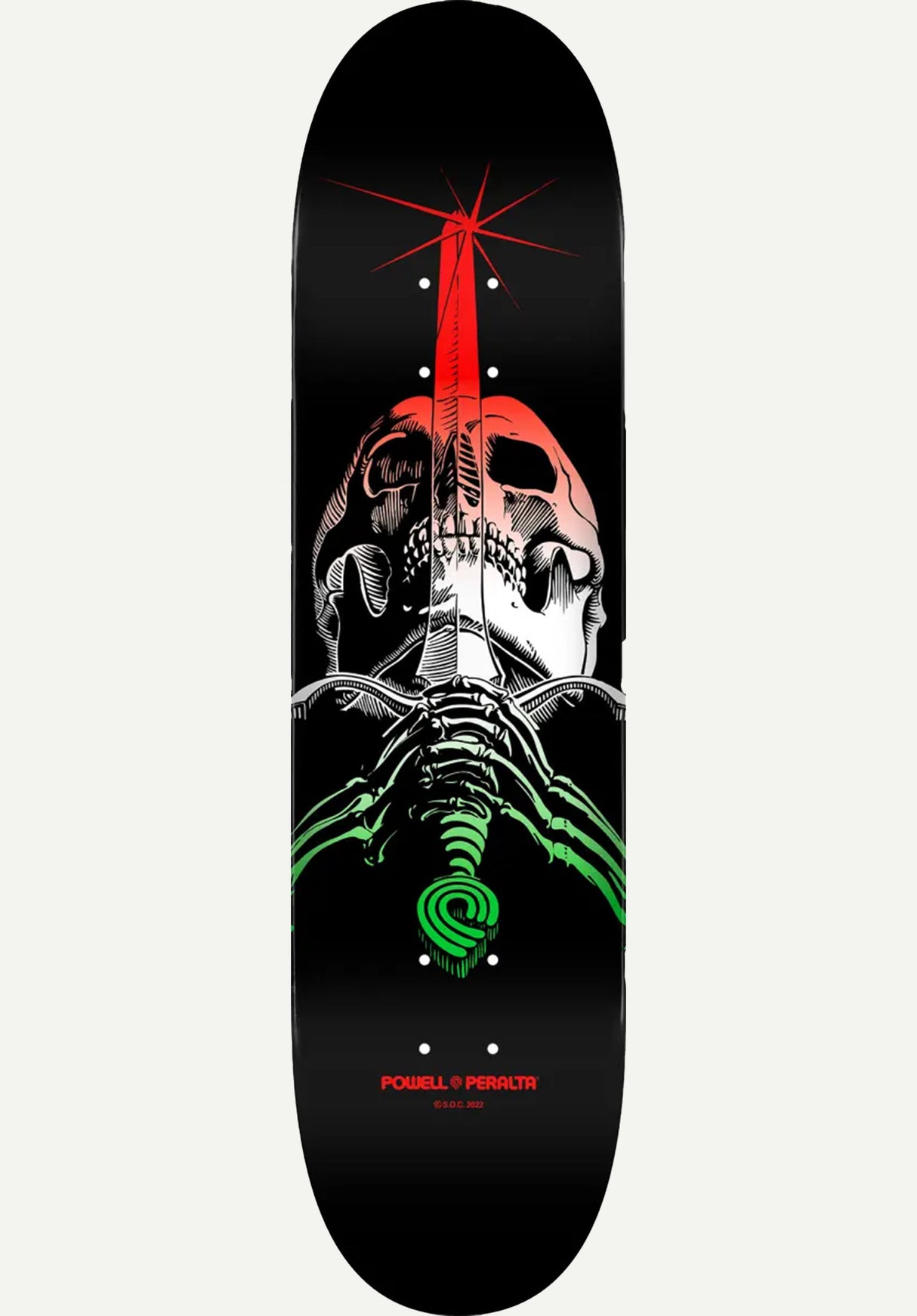 Skull & Sword Fade Popsicle green Vorderansicht