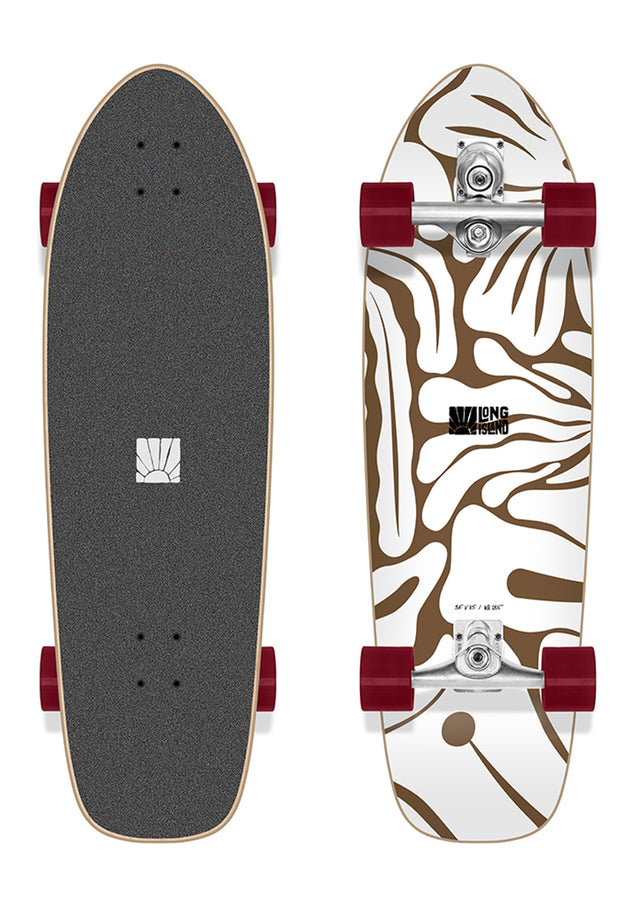 Nalu Surfskate 34 white-brown Vorderansicht