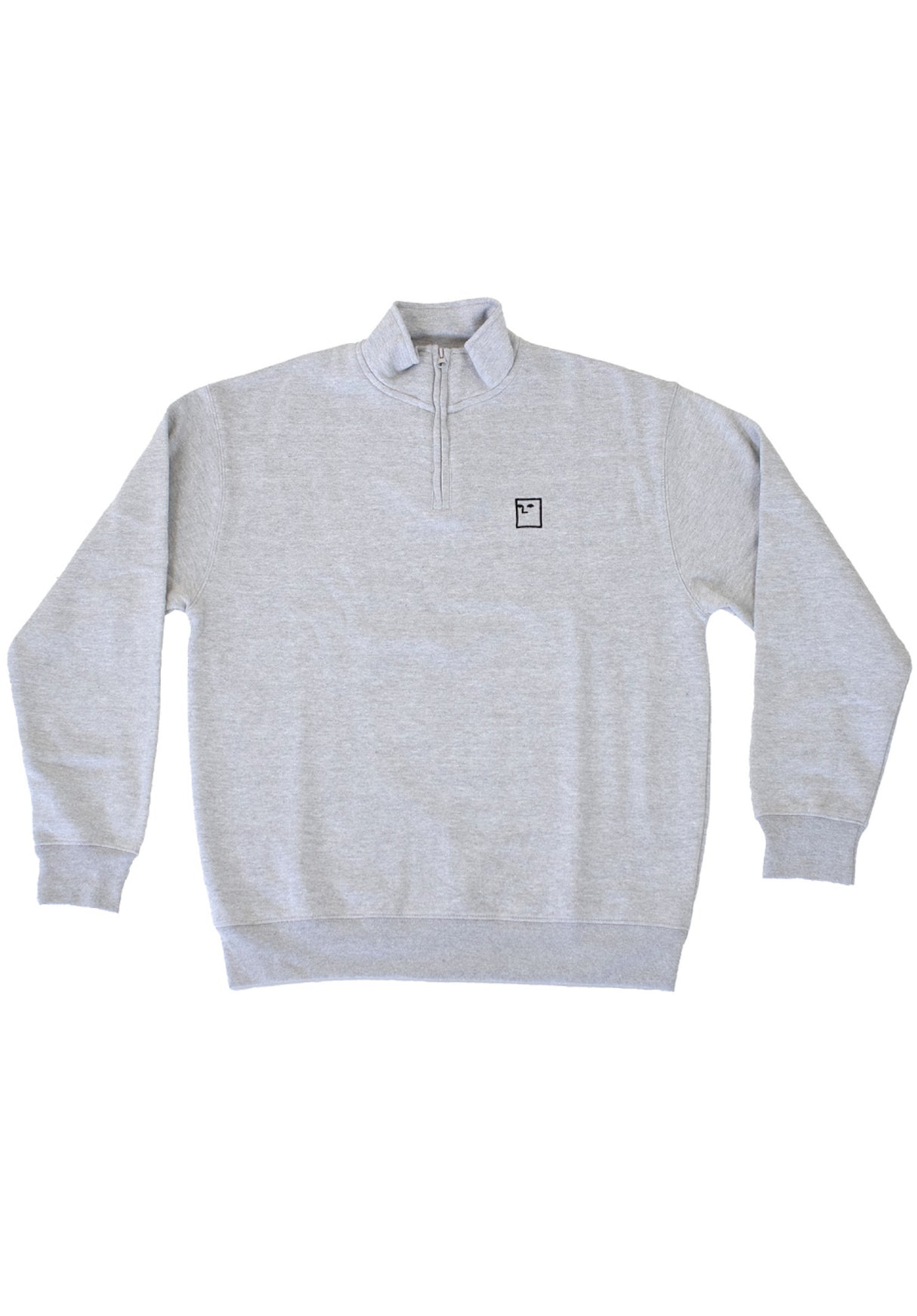 Blockhead 1/4 Zip charcoal Vorderansicht