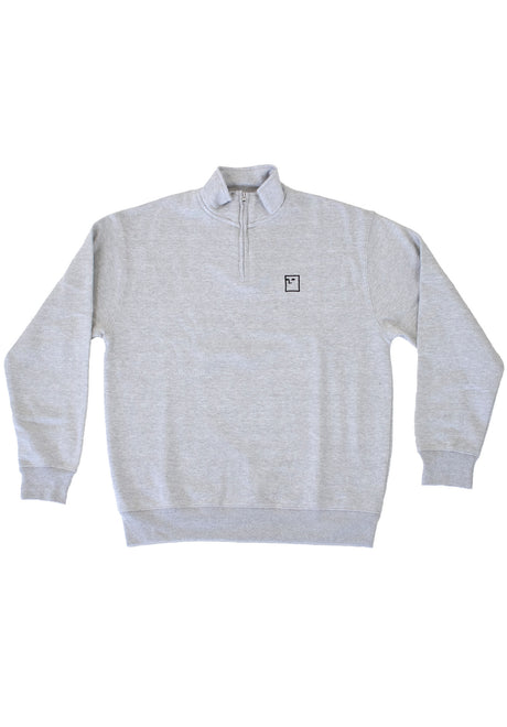 Blockhead 1/4 Zip charcoal Vorderansicht