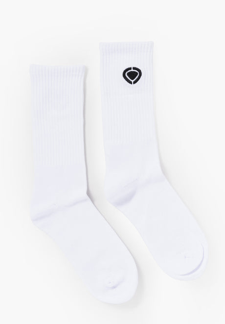 High Socks white-black Rueckenansicht