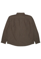 Long Sleeve Button Down brown-stripe Rueckenansicht